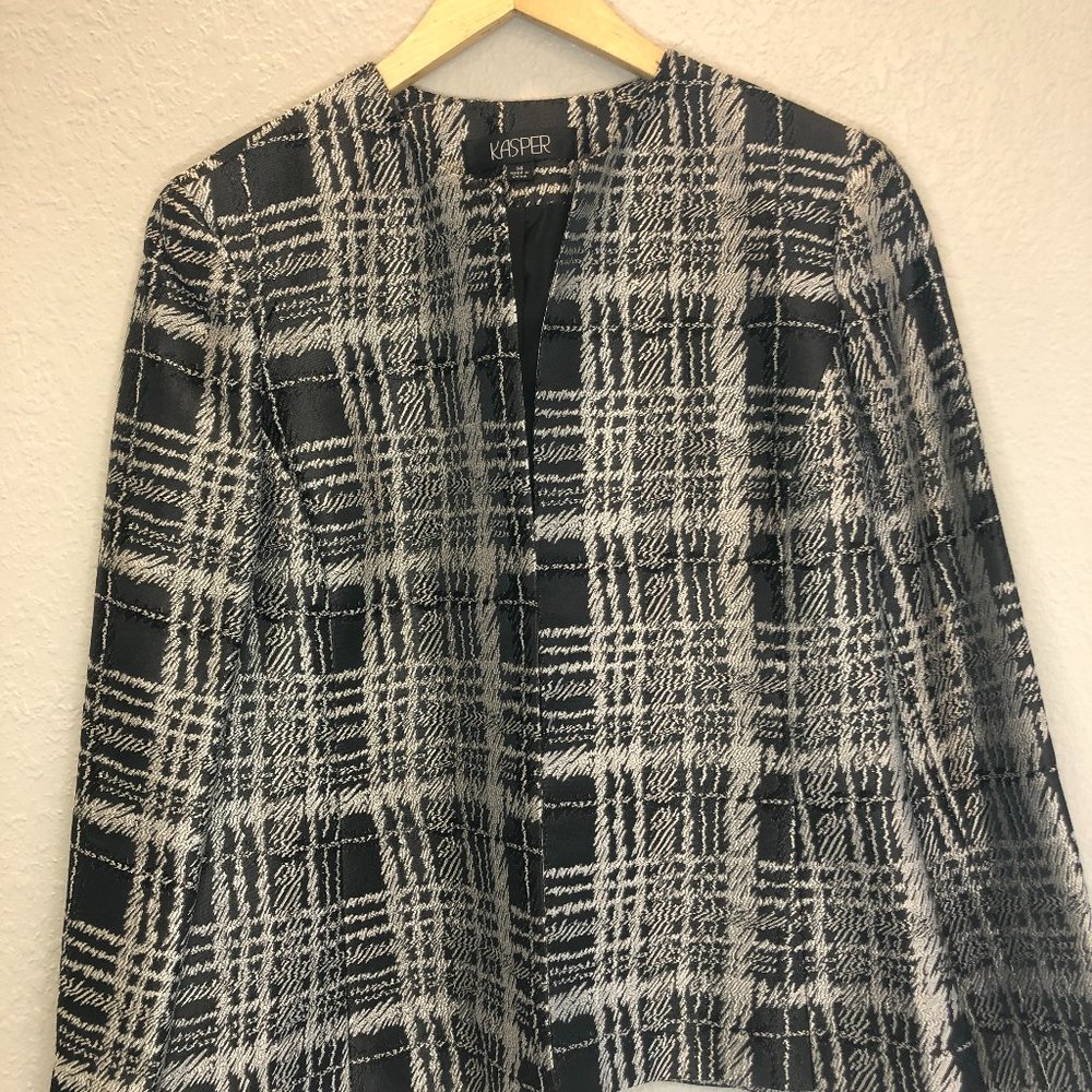 KASPER | Women's Classic Blazer | B&W | SZ: 14